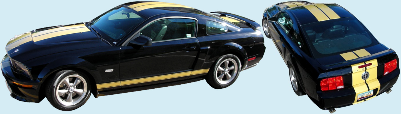 2006-08 Mustang Shelby GT-H style Lemans Racing Stripe (18.4")