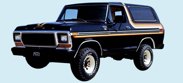 1978-79 Ford Bronco XLT Free Wheeling Truck Decals Stripes Kit