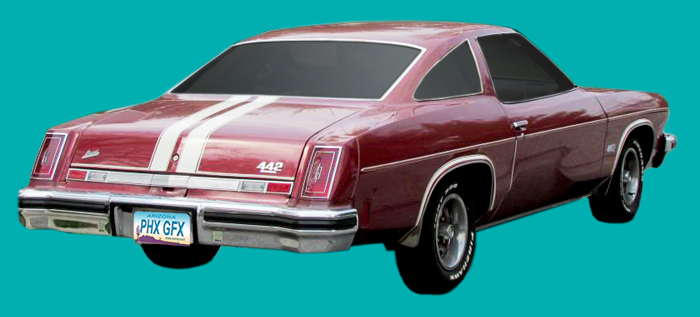 1974 Oldsmobile 442 W29 Stripes; Y73 Hood