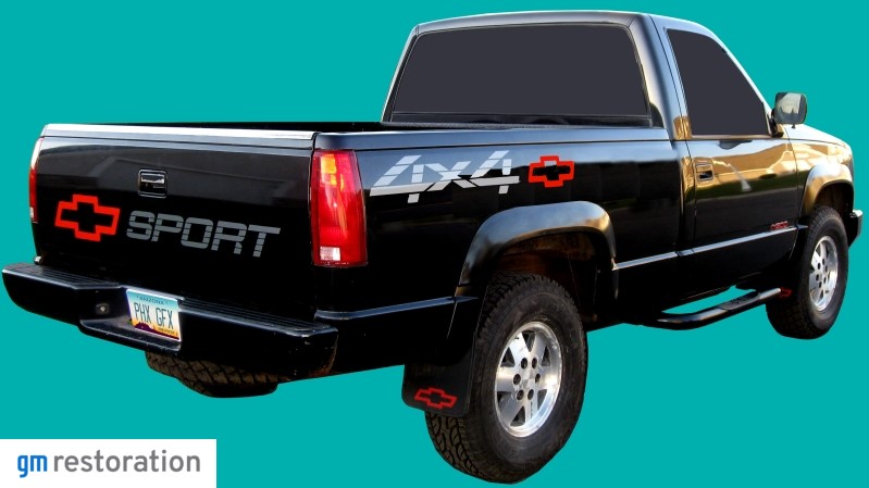 1989-91 Chevy SPORT 4X4 Truck Bed/Tailgate Names