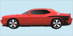 2012-14 Dodge Charger Super Bee Tail Stripes