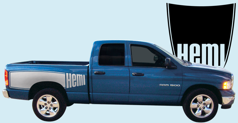 2003-12 Dodge Ram 1500 Hood & Side Billboard Stripe (OEM Dealer Accessory)