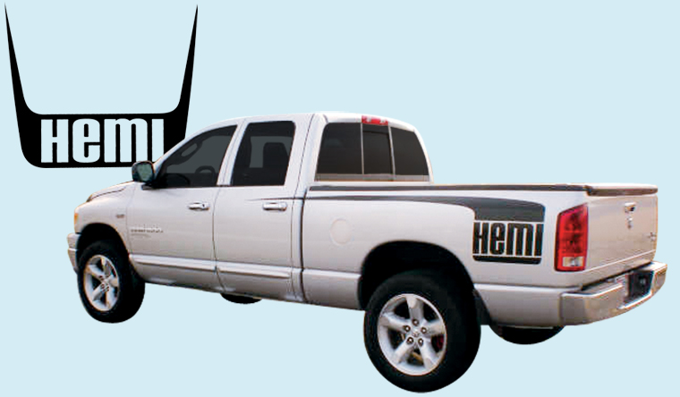 2003-12 Dodge Ram 1500 Hood & Side Hockey Stick Stripe (OEM Dealer Accessory)