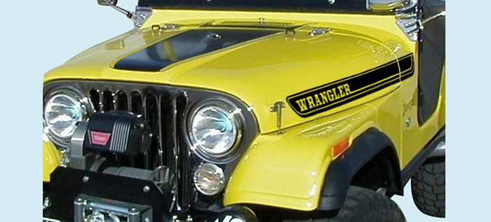 Phoenix Graphix 1970-09 Jeep Wrangler Custom Decal & Stripe Kit