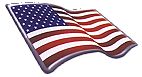American Flag Raised Emblem 3in x 5-9/16in