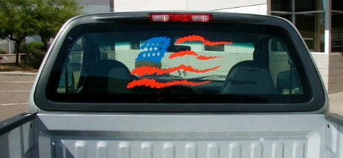 Waving Flag Decal