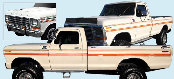 1979 Ford F150 F250 Explorer Custom Truck Graphic Decal Stripe compatible with 