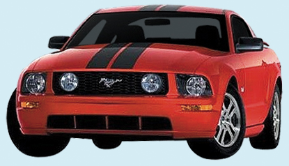 2005-09 Ford Mustang Lemans Racing Stripe (22") Kit