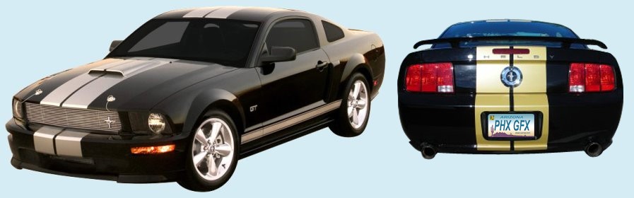 2005-09 Mustang Shelby Lemans style Racing Stripe Universal (18.4")
