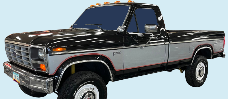 1984-86 Ford F150/250/350 Truck/Bronco (Full Size) 3-Band Over Wheel Well Stripe Kit