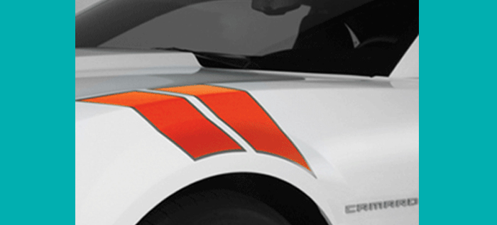 2010-15 Chevrolet Camaro Hash Marks Stripes (L&R)<br />(OEM Dealer Accessory 2-Color)