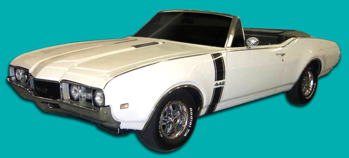 1968 OLDSMOBILE 442 RACING STRIPES; W36 OPTION