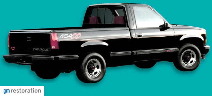 thumbnail image 2 of Chevrolet SS Tailgate Lettering Decal – 40” Vinyl, Black Gloss, Fits 350 400 454 1500, Oracal 2 of 3