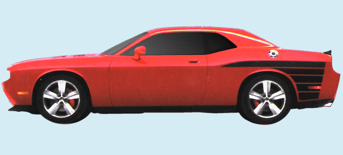 2008-14 Challenger Quarter Strobe Stripes (Dealer Accessory)