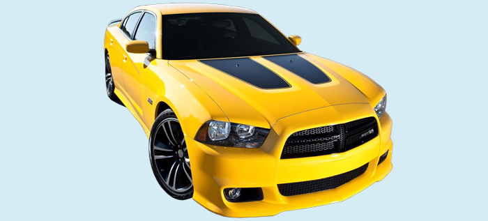 2012-14 Dodge Super Bee Hood Decals