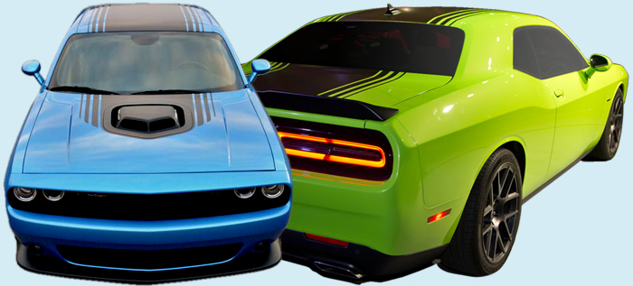 2 X Dodge Charger Challenger Scat Pack 392 HEMI Shaker Stickers Decals #464