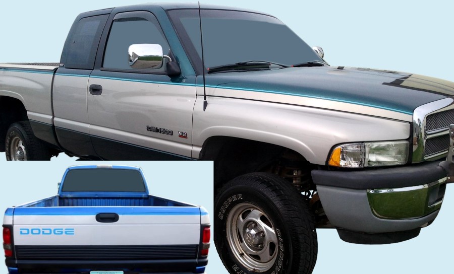 1994-99 Dodge Ram Truck 3-Band Stripe & Name Kit