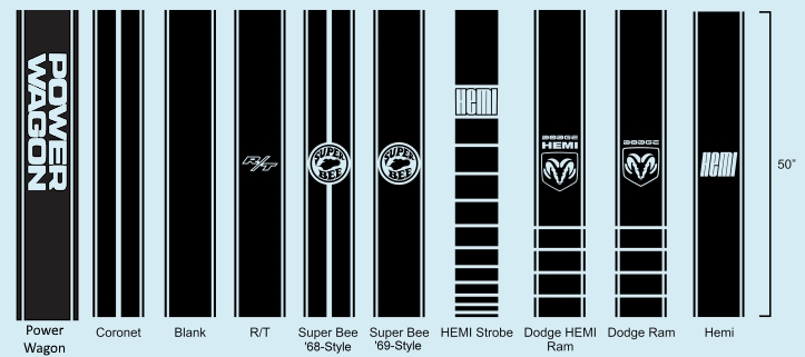 Dodge Truck Bumble Bee Stripes (custom)