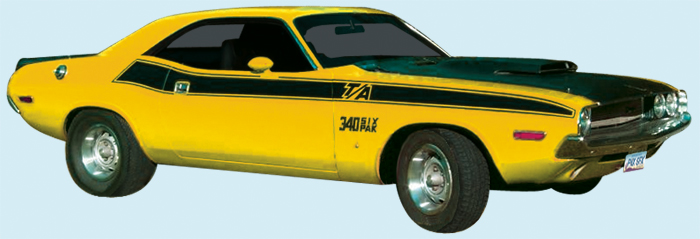 1970 Dodge Challenger T/A COMPLETE Decals & Stripes Kit