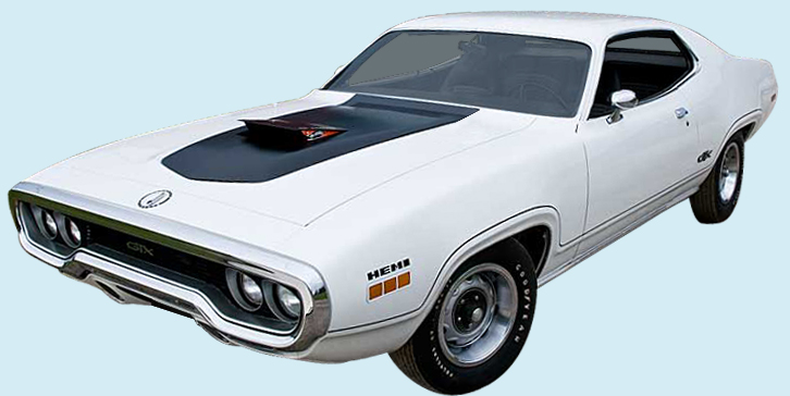 2 Hood Decals Mopar 1971 Plymouth Road Runner Reflective White "383" On Black